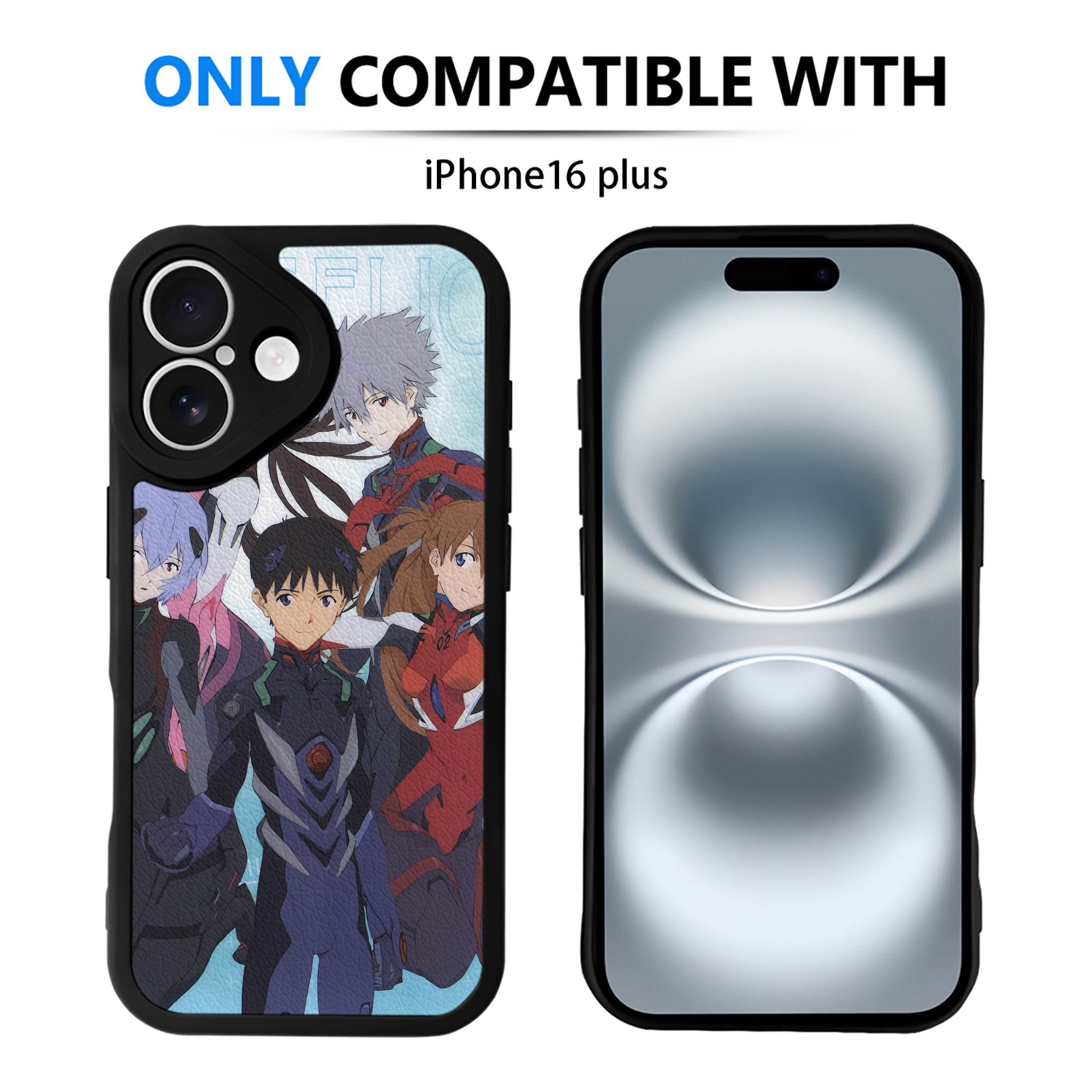 （画像用） EVA 新世紀エヴァンゲリオン 【iPhone 16シリーズ対応】シリコンスマホケース（レザー調） 材質：シリコン